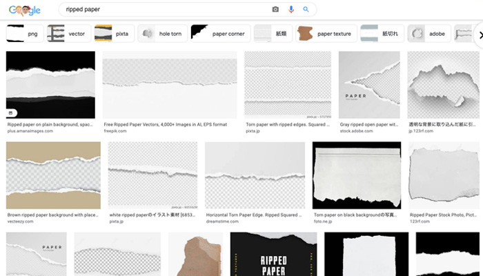 Photoshopで紙が破れている質感デザインの作り方 デザナビ