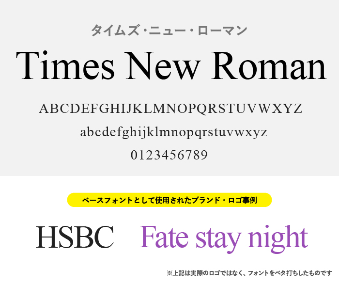 Times New Roman（タイムズ・ニュー・ローマン）